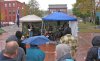 A concert in the rain