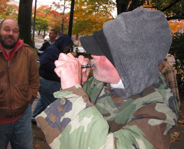 Smoking Marijuana in Veterans Park